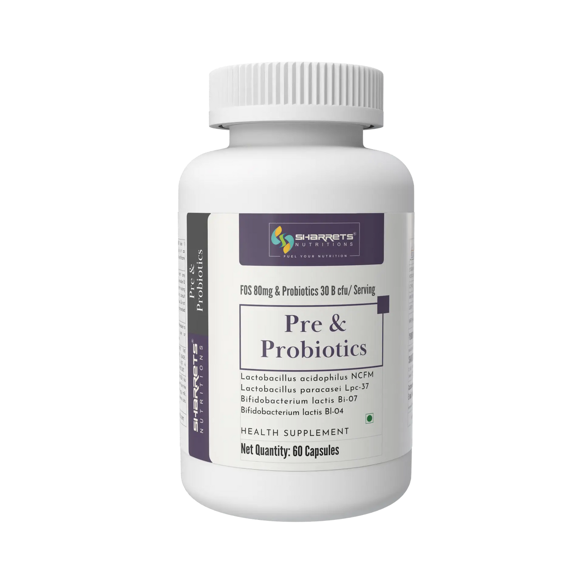 Sharrets Pre & Probiotic Capsules 30 Billion CFU India | 60 Capsules