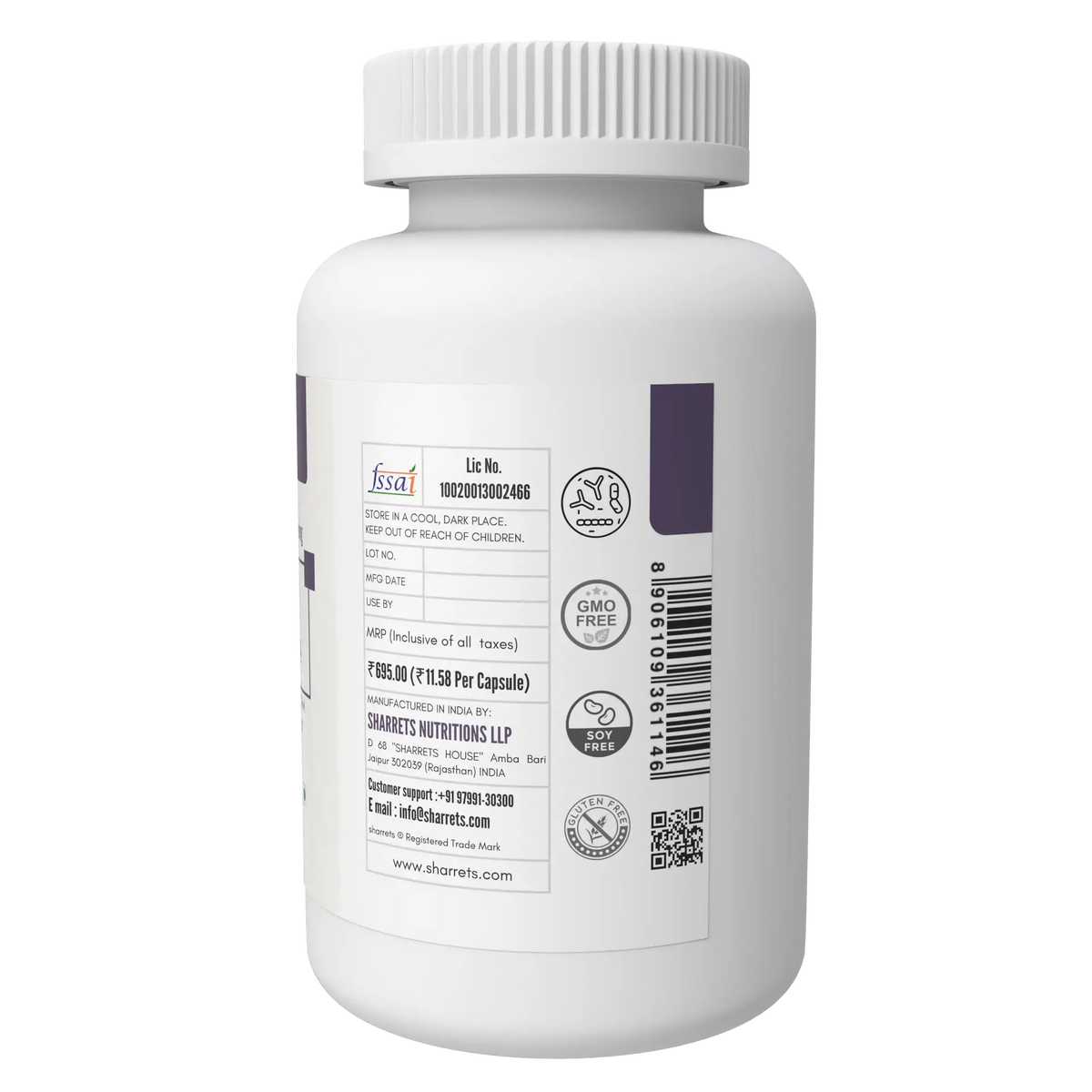 Sharrets Pre & Probiotic Capsules 30 Billion CFU India | 60 Capsules