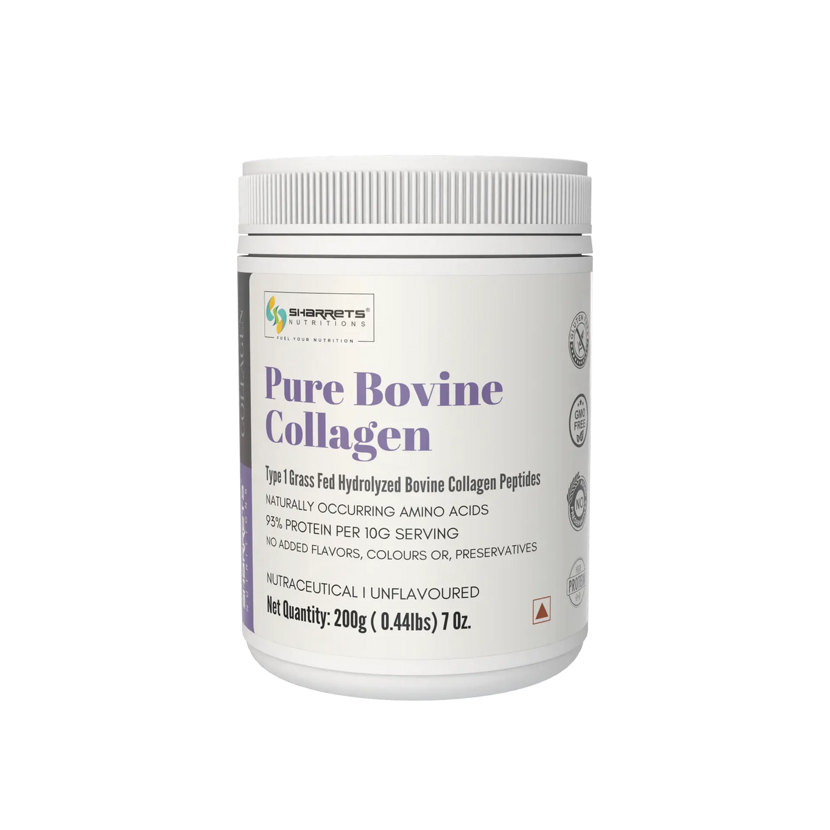 Sharrets Pure Bovine Collagen Peptides Powder 200g – Grass Fed Type I Collagen