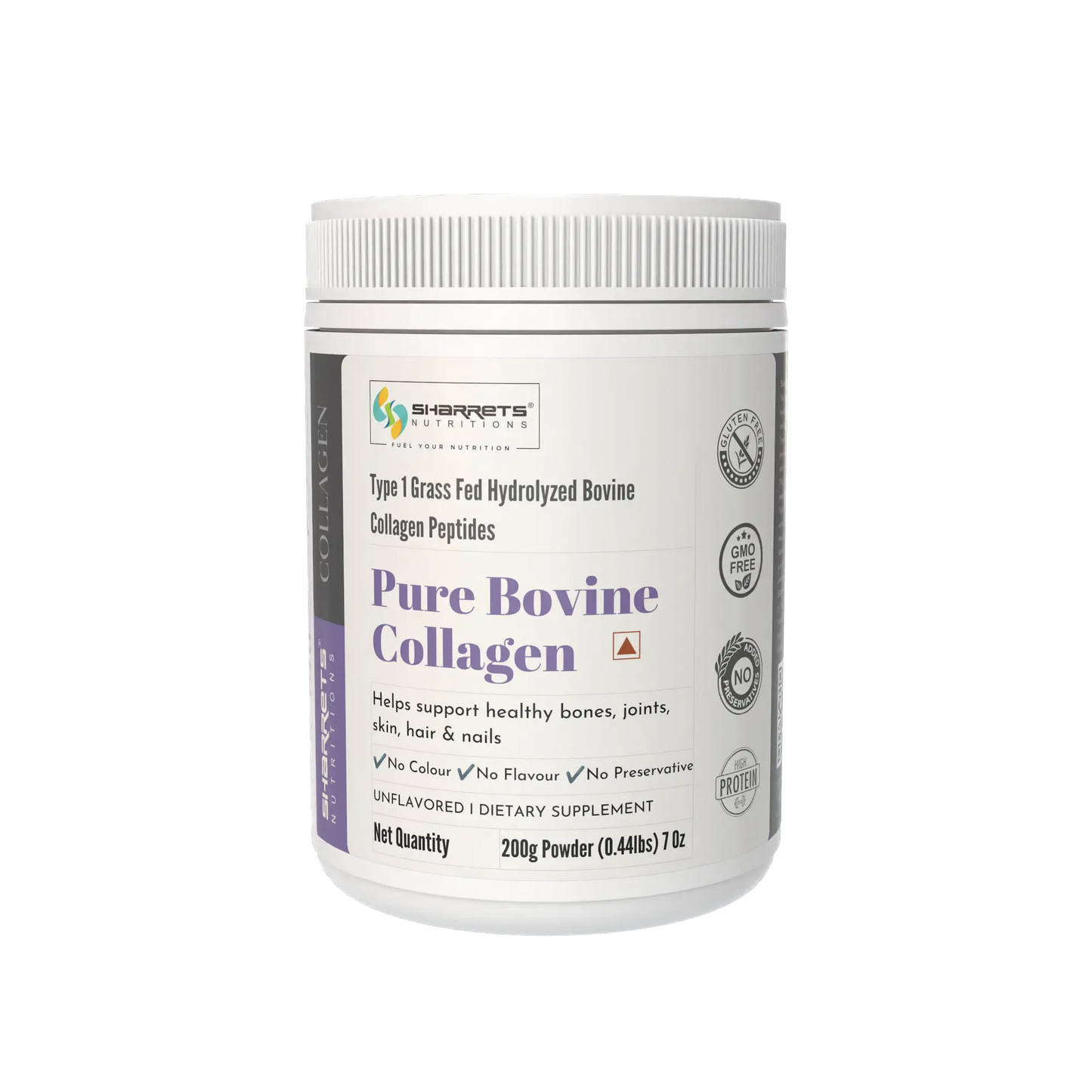 Pure Bovine Collagen Peptides Powder | Grass Fed Type I Collagen