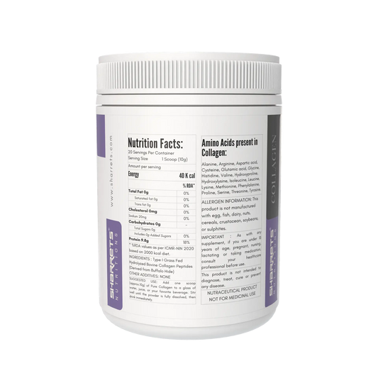 Pure Bovine Collagen Peptides Powder | Grass Fed Type I Collagen