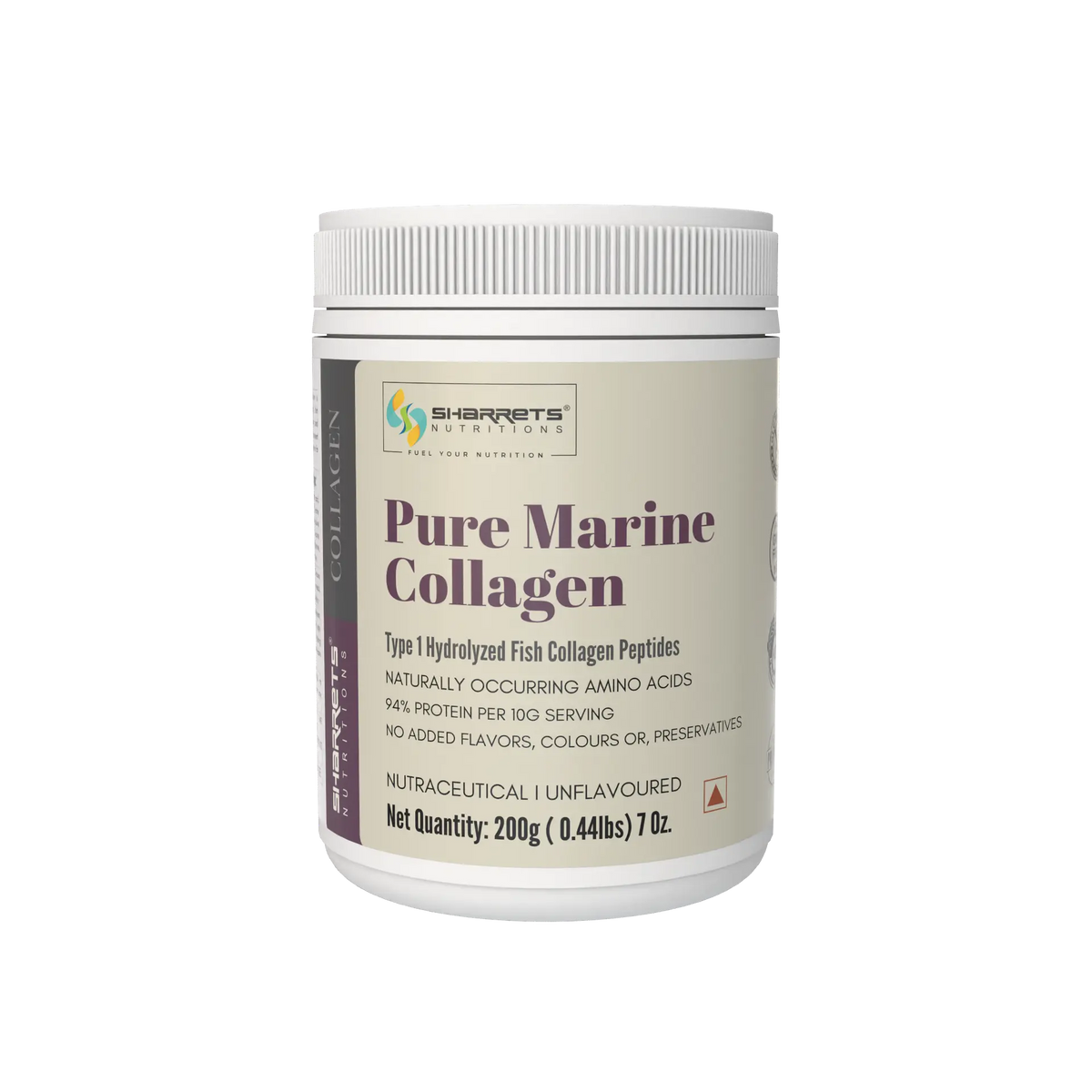 Sharrets Pure Marine Collagen 200g – Type 1 Hydrolyzed Fish Collagen Peptides, unflavoured marine collagen powder