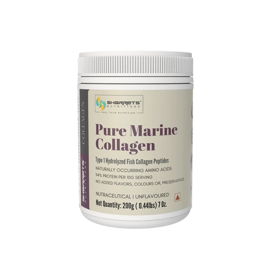 Sharrets Pure Marine Collagen 200g – Type 1 Hydrolyzed Fish Collagen Peptides, unflavoured marine collagen powder