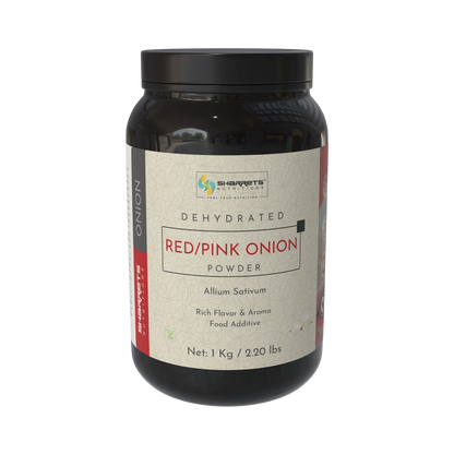 Pure Dehydrated Red Onion Powder 1kg (Allium cepa) by Sharrets Nutritions natural food grade onion powder for soups, sauces, seasoning and spice blends