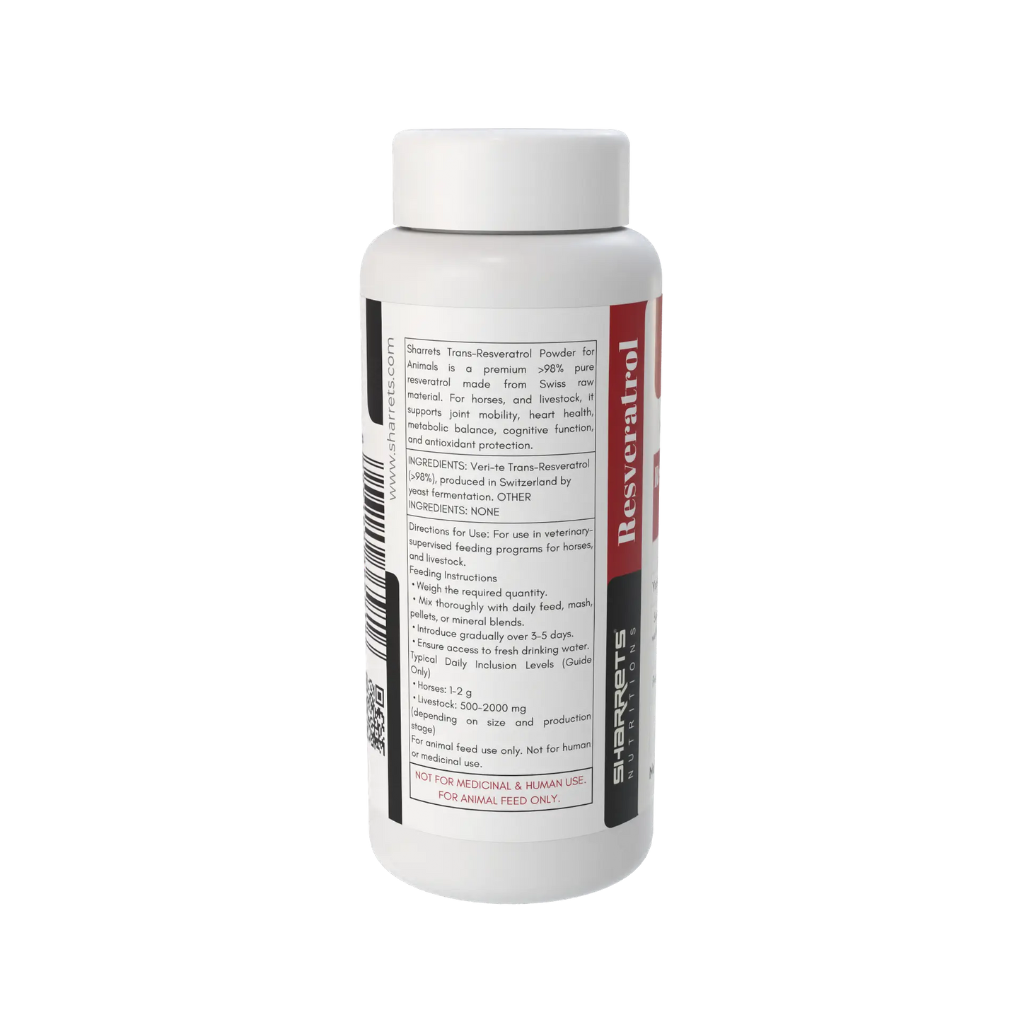 Trans-Resveratrol Powder for Livestock – Antioxidant Feed Supplement for Cattle & Horses