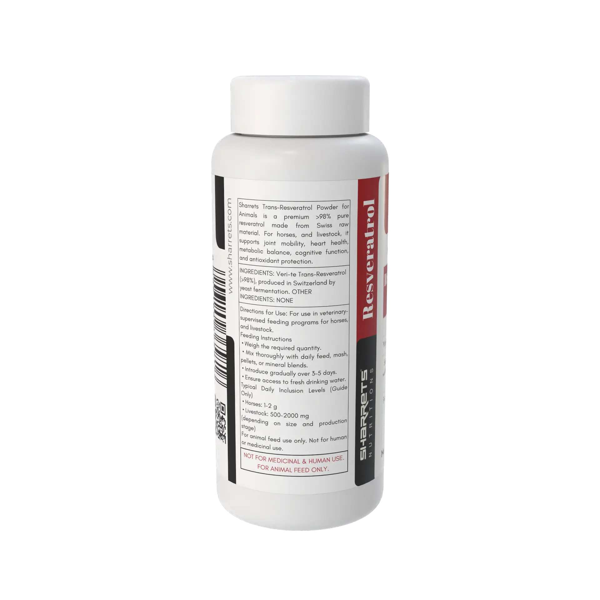 Trans-Resveratrol Powder for Livestock – Antioxidant Feed Supplement for Cattle & Horses