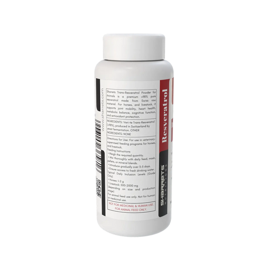 Trans-Resveratrol Powder for Livestock – Antioxidant Feed Supplement for Cattle & Horses