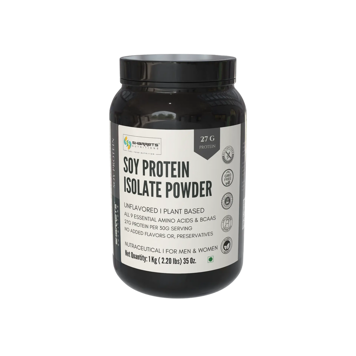 Sharrets Soy Protein Isolate 90% Powder – Unflavored Plant Protein- 1kg