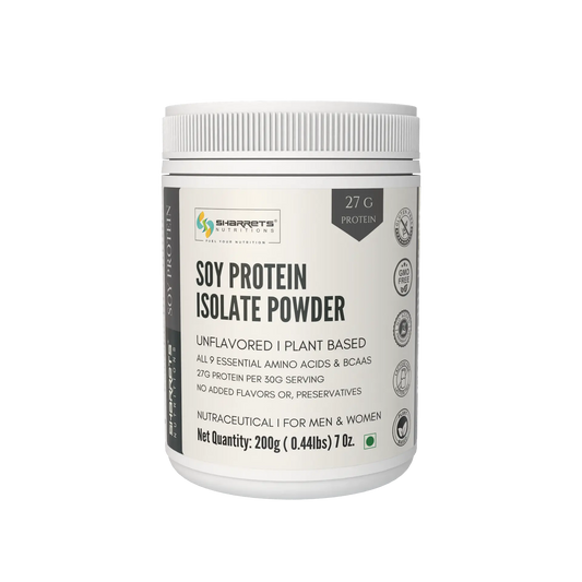 Sharrets Soy Protein Isolate 90% Powder – Unflavored Plant Protein- 200g 