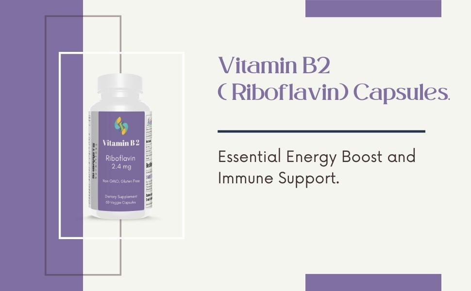 Vitamin B2 Riboflavin supplement capsules
