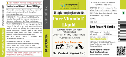High-Purity Feed Grade Vitamin E Oil for Dogs, Cats, Poultry & Livestock - sharrets