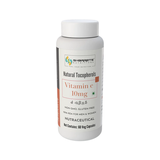 Sharrets Natural Vitamin E 60 Capsules – Mixed Tocopherols Supplement