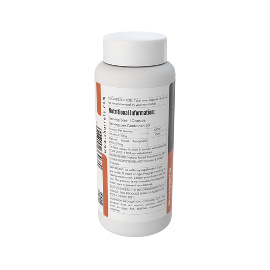 Sharrets Natural Vitamin E 60 Capsules – Mixed Tocopherols Supplement