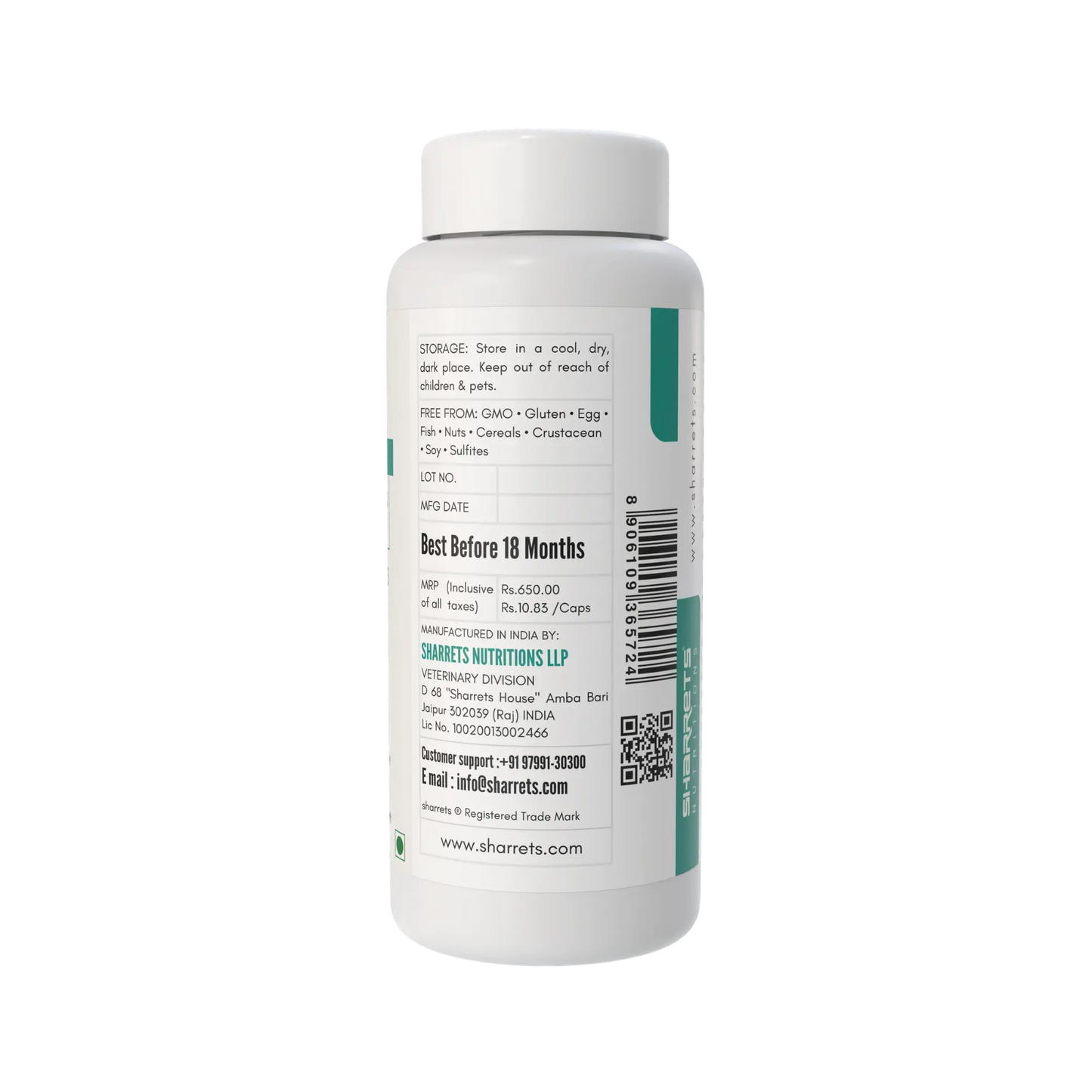Vitamin B complex capsules for dogs and cats 60 capsules pet vitamin supplement supporting energy metabolism and nerve health