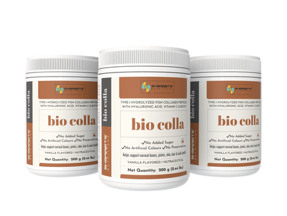Biotin collagen supplement combo pack 200g x 3 fish collagen powder with hyaluronic acid and vitamin C by Sharrets Nutritions