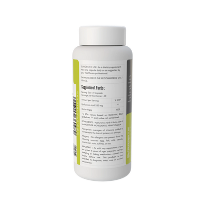 Biotin Supplement Capsules with Hyaluronic Acid