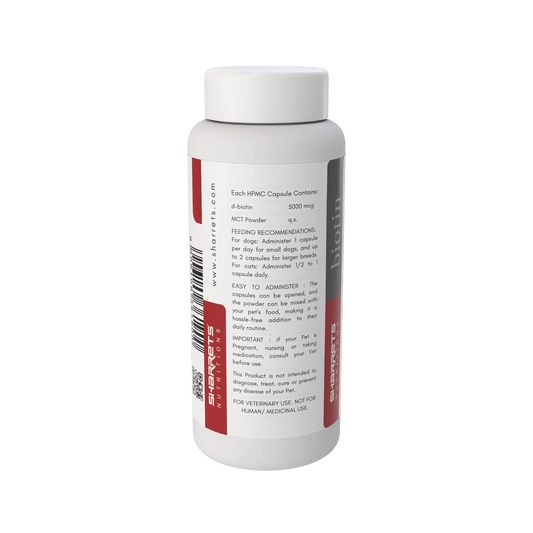 Sharrets Biotin Supplement for Dogs & Cats – Skin, Coat & Nail Support