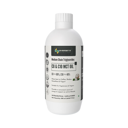 C8 C10 MCT oil 60 40 coconut derived MCT oil 500ml bottle for keto diet energy and metabolism