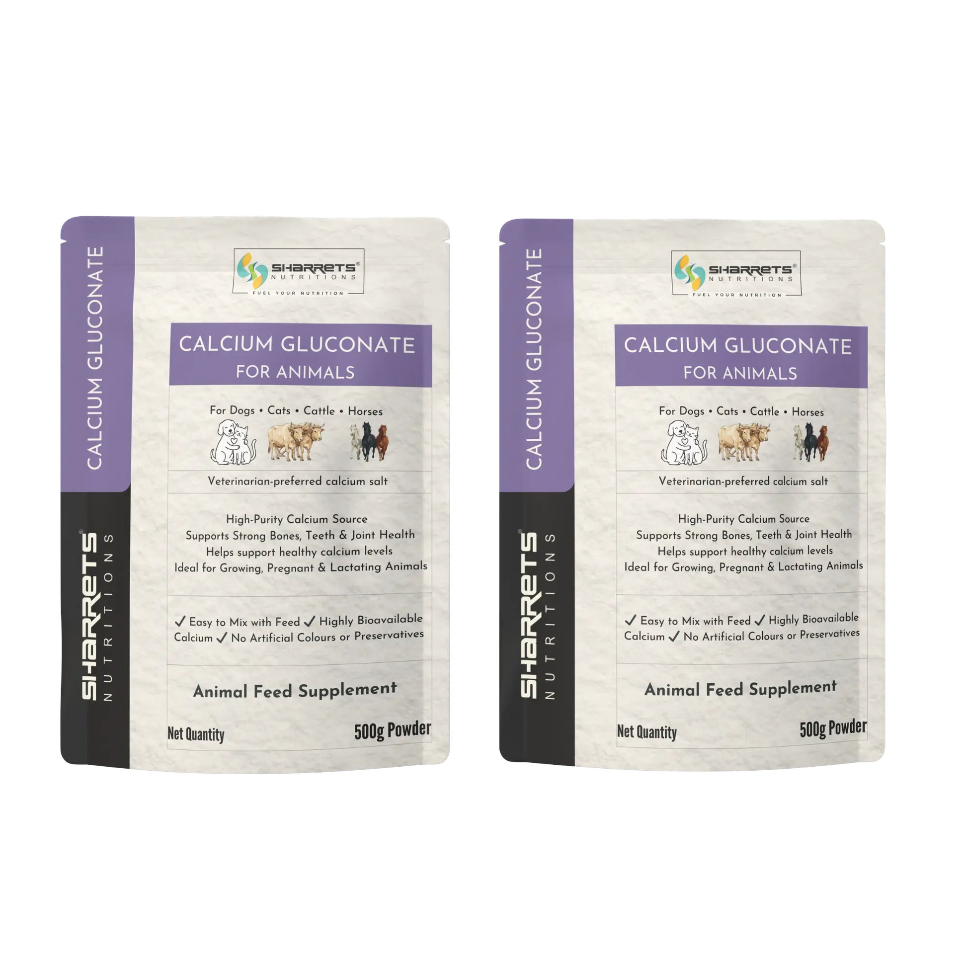 Calcium Gluconate Powder for Animals – Highly Bioavailable Calcium Supplement for Cattle & Horses