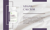 Vegan Calcium Supplement (Red Algae Calcium, Magnesium from Aquamin) with Vitamin D3 & Vitamin K2