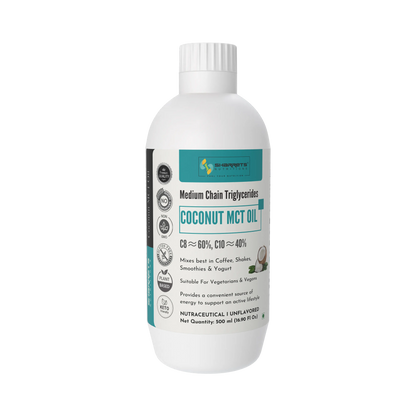 Coconut MCT oil 60:40 C8 C10 500ml bottle keto energy supplement