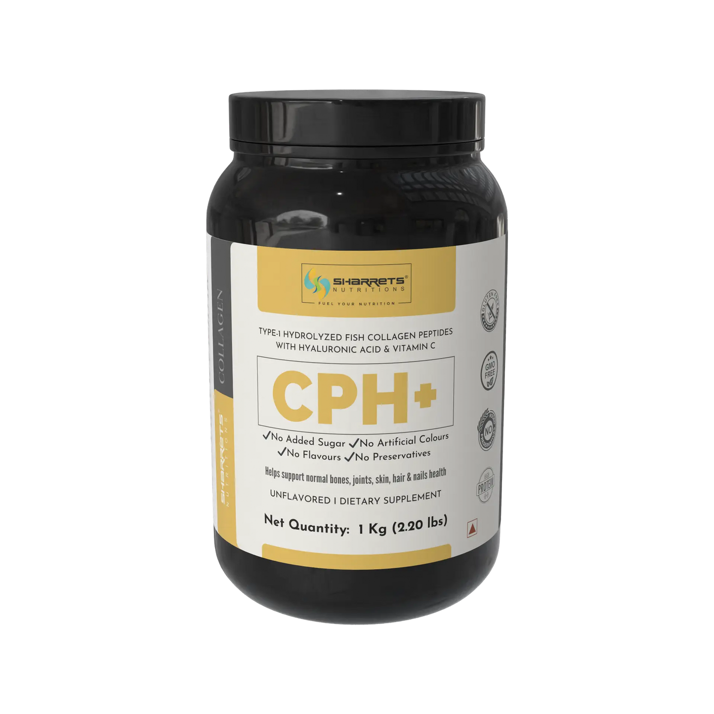 CPH+ Marine Fish Collagen Powder (Type 1) with Hyaluronic Acid & Vitamin C – Collagen for Skin, Hair & Joints