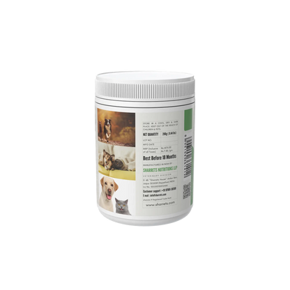 Hip and Joint Support Supplement for Dogs and Cats with Collagen Hyaluronic Acid and Vitamins – 200g Jar
