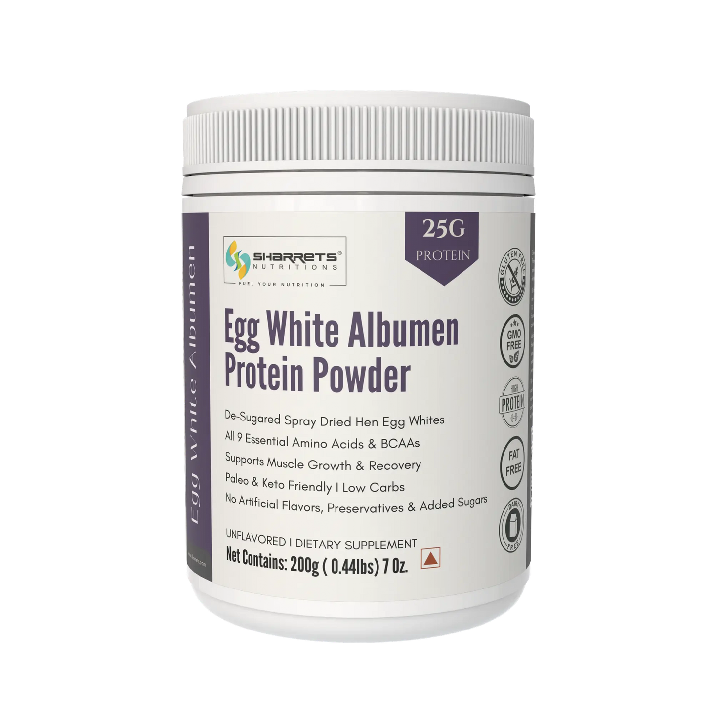 Sharrets Nutritions Egg White Albumen Protein Powder – High Protein for Fitness & Culinary Use