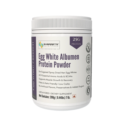 Sharrets Nutritions Egg White Albumen Protein Powder – High Protein for Fitness & Culinary Use