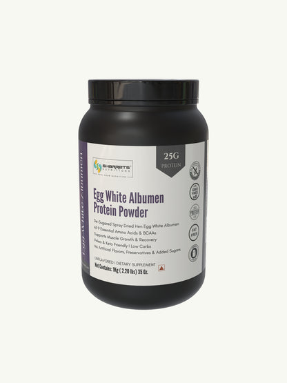 Egg white albumen protein powder 1kg jar high protein supplement for muscle growth