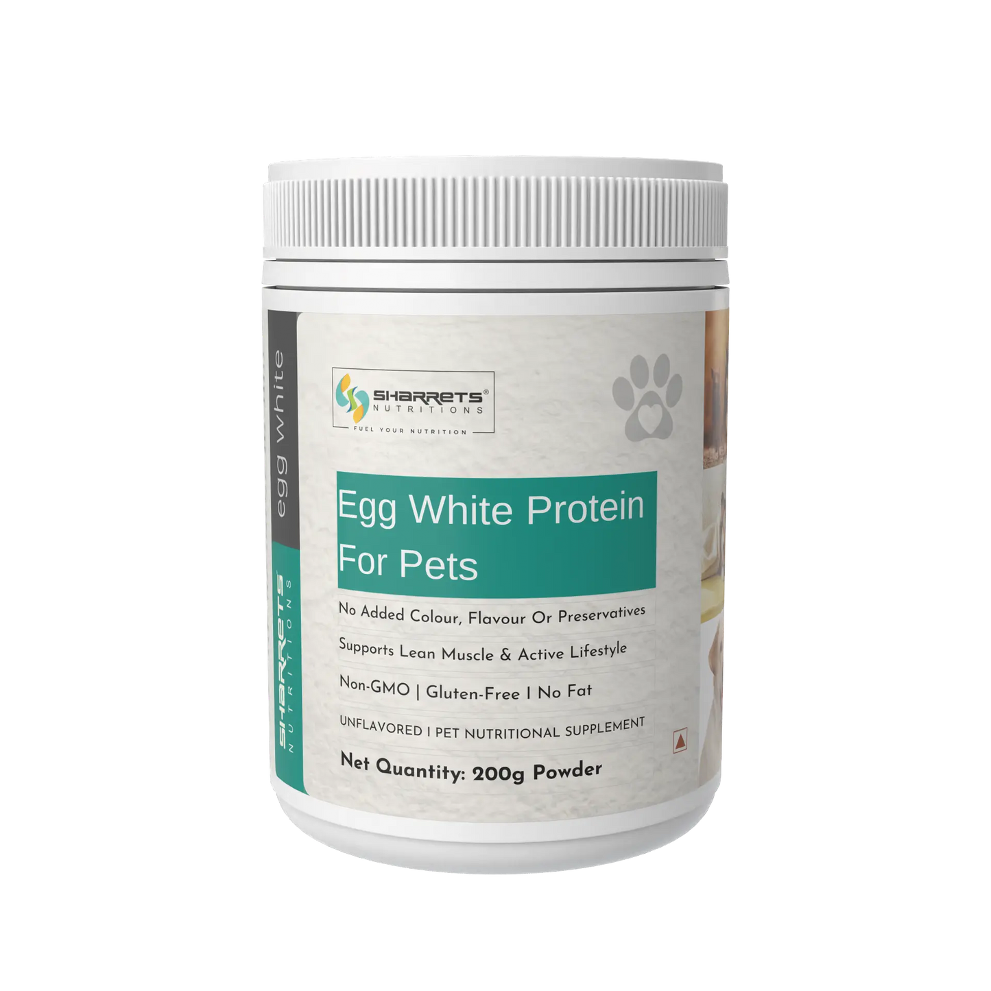 Egg white protein powder for dogs and cats – high quality egg albumin protein supplement for pets – 200g