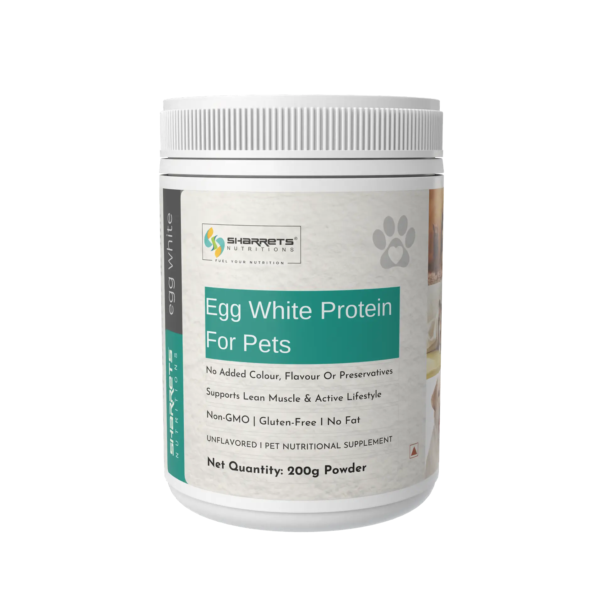 Egg white protein powder for dogs and cats – high quality egg albumin protein supplement for pets – 200g