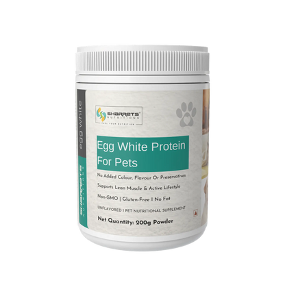 Egg white protein powder for dogs and cats – high quality egg albumin protein supplement for pets – 200g