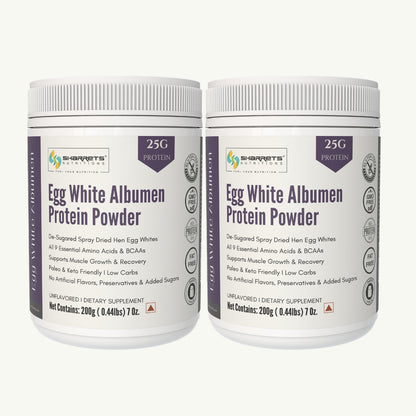 Egg white albumen protein powder unflavored 200g x 2 pack high protein supplement