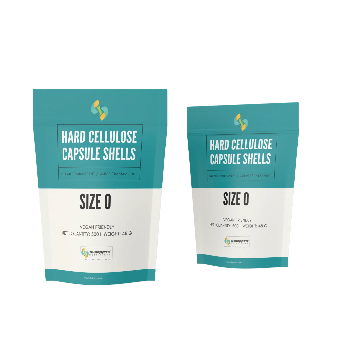 Two Packages of Sharrets Empty Vegetarian Capsules – HPMC Veg Capsules - size 0