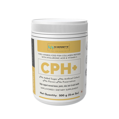 CPH+ Marine Fish Collagen Powder (Type 1) with Hyaluronic Acid & Vitamin C – Collagen for Skin, Hair & Joints