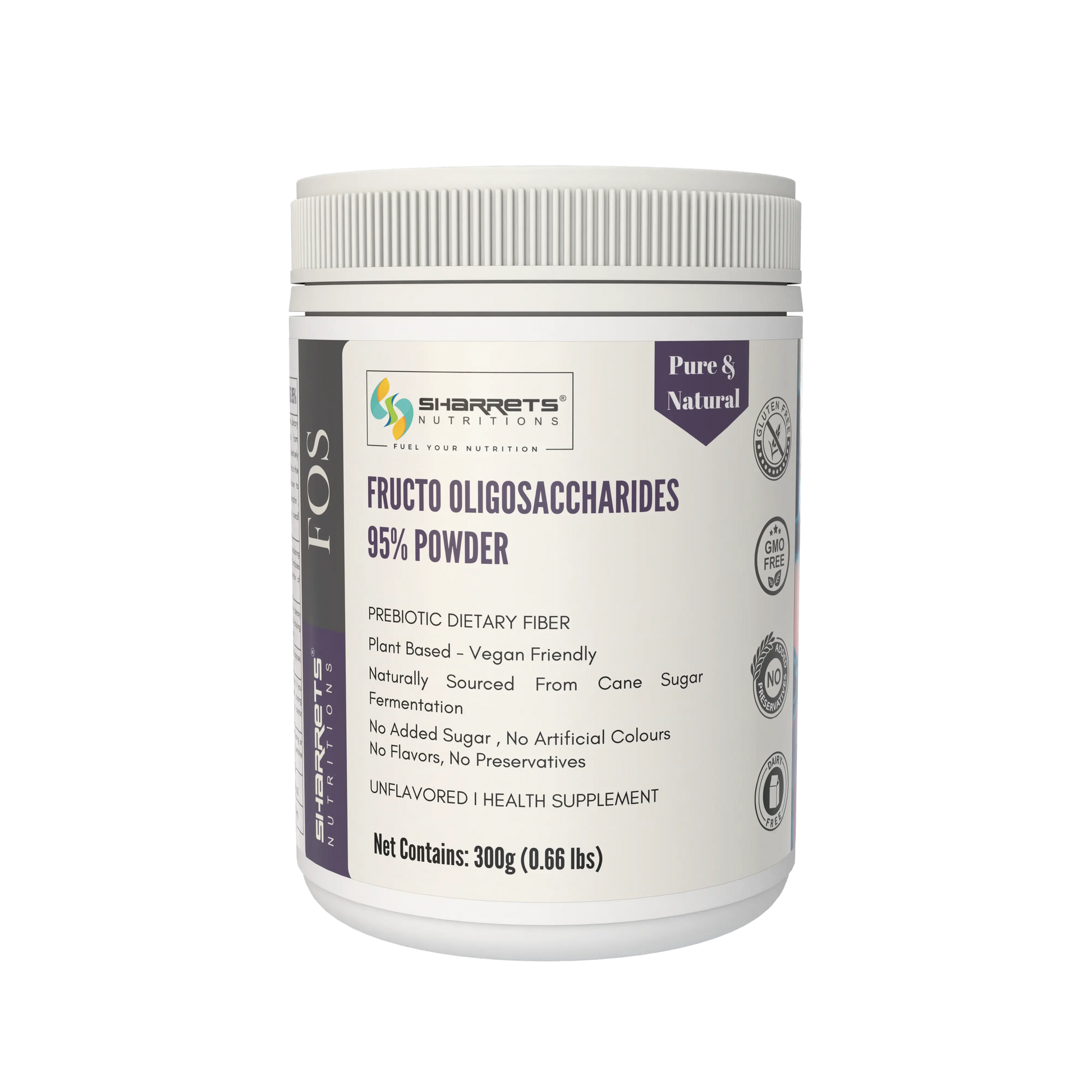 Fructooligosaccharides FOS 95% Powder Prebiotic Fiber Supplement 200g