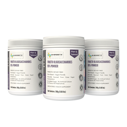 Fructooligosaccharides FOS 95% Prebiotic Fiber Powder Pack of 3 200g Jar