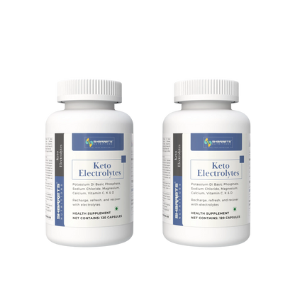 Two Sharrets Keto Electrolytes 120-capsule bottles displayed side by side, showing the front product labels.