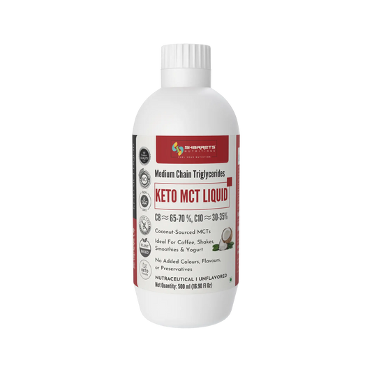 Sharrets KETO MCT LIQUID 70:30 – Medium Chain Triglycerides MCT Oil, Coconut-Sourced, Unflavoured- 500ml