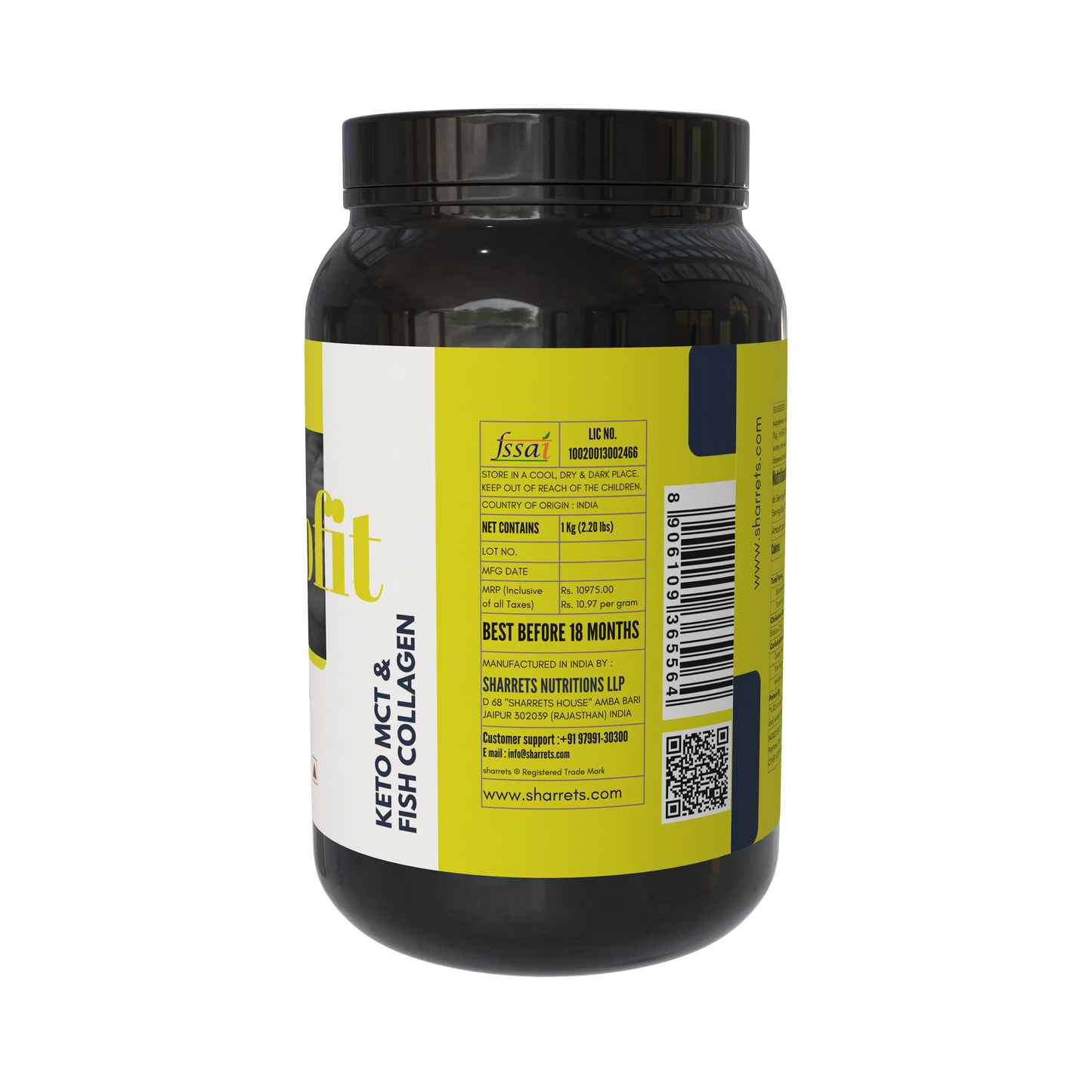 Ketofit MCT Collagen Powder - Keto Supplements - sharrets 