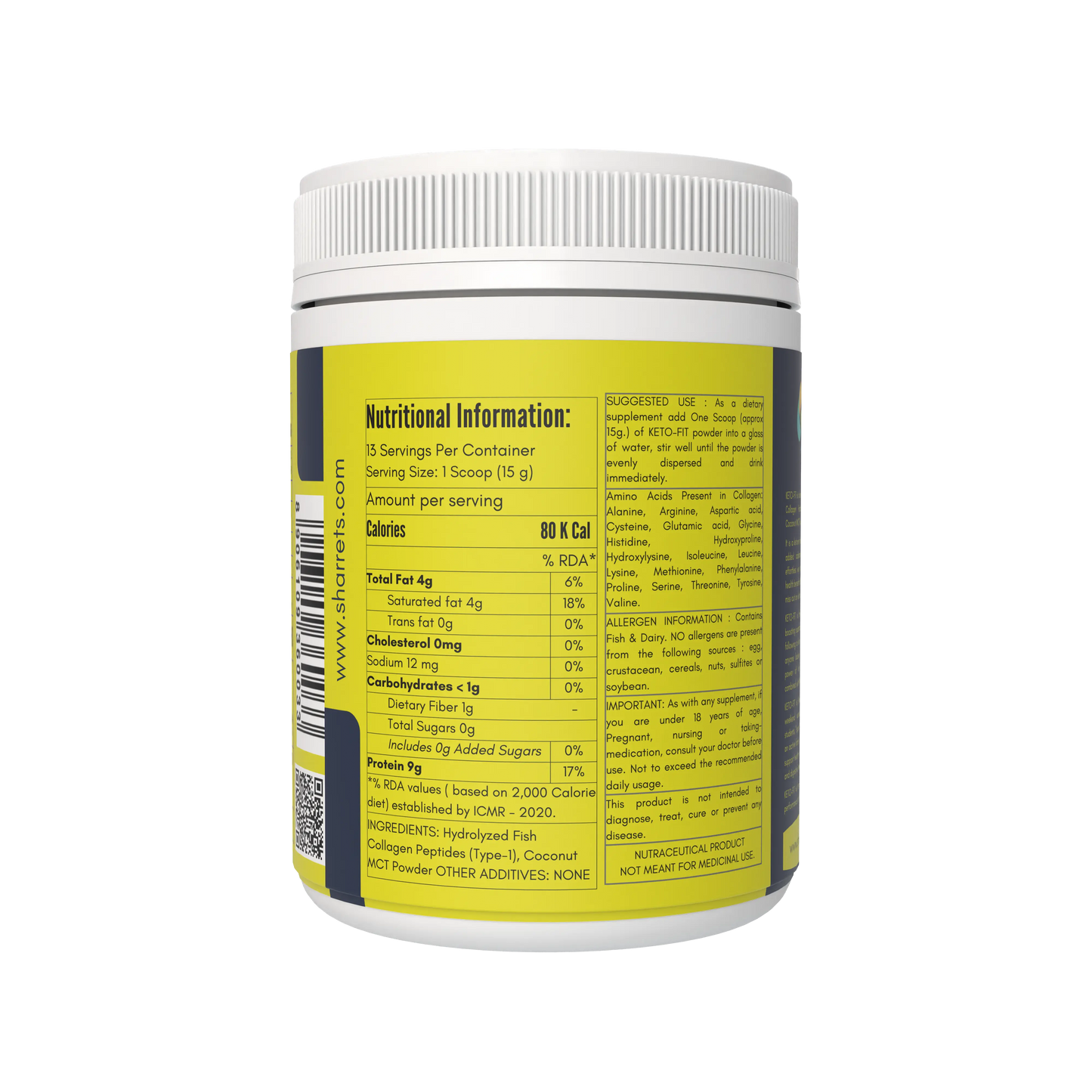 Ketofit MCT Collagen Powder - Keto Supplements - sharrets 