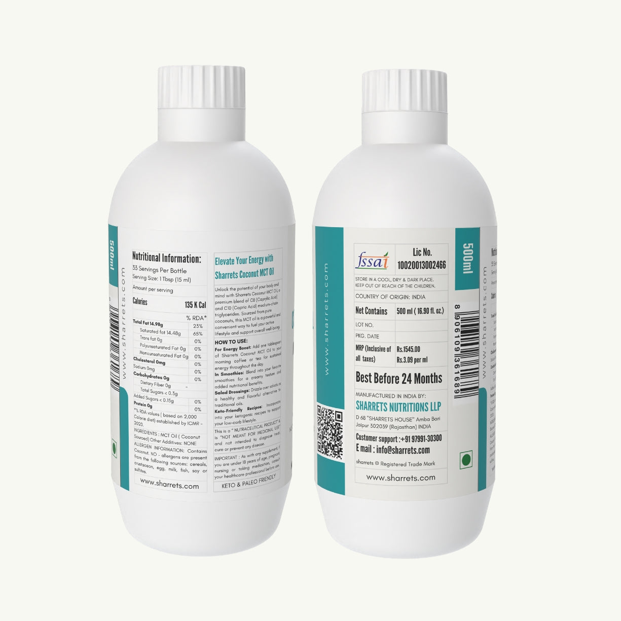 Pure Coconut MCT Oil in India – Premium MCT Oil for Keto, Weight Loss &amp; Energy | Sharrets