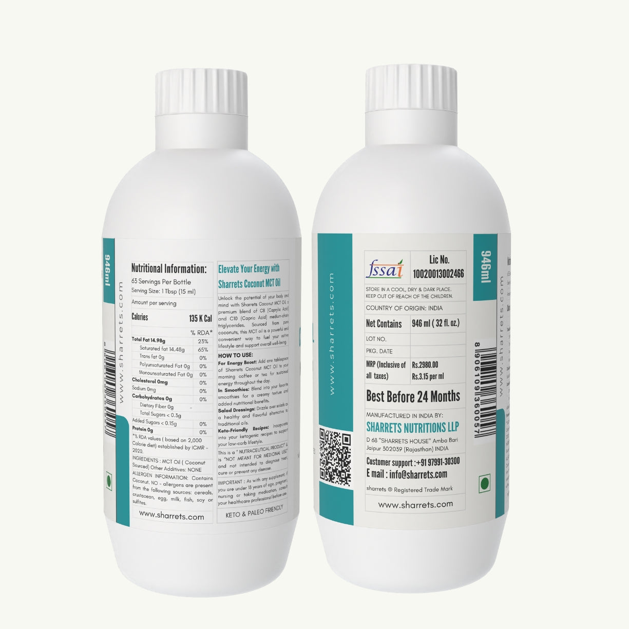 Pure Coconut MCT Oil in India – Premium MCT Oil for Keto, Weight Loss &amp; Energy | Sharrets