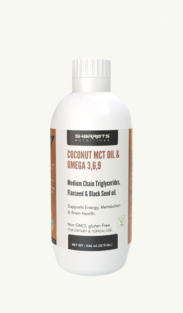 Sharrets Coconut MCT Oil with Omega 3,6,9