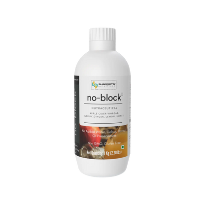 Sharrets No-Block nutraceutical liquid with apple cider vinegar, garlic, ginger, lemon and honey, 1 kg bottle
