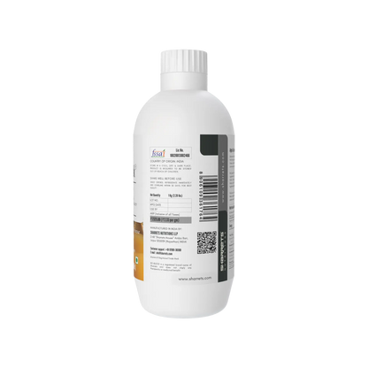 Sharrets No-Block 1 kg bottle showing FSSAI license, manufacturer details, barcode and product information