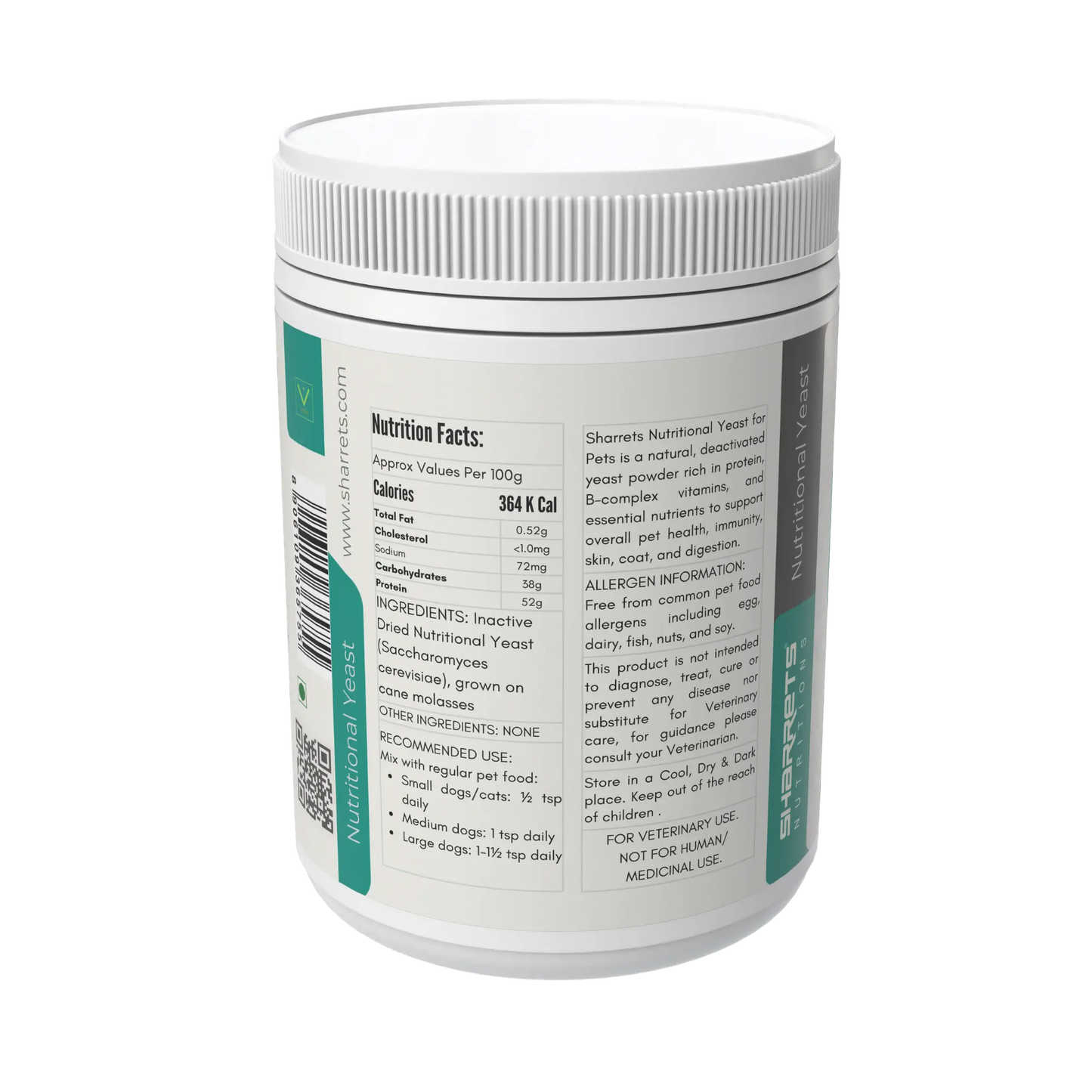 Nutritional yeast powder for dogs and cats 200g inactive dried yeast supporting skin coat digestion and energy