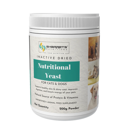 Nutritional yeast powder for dogs and cats 200g inactive dried yeast supporting skin coat digestion and energy