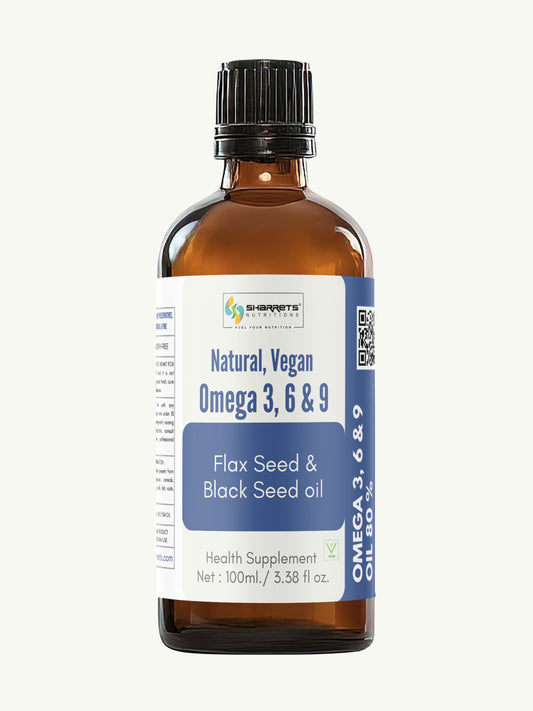 Sharrets Flaxseed and Black Seed Oil- Omega 3 6 9 - 100ml 